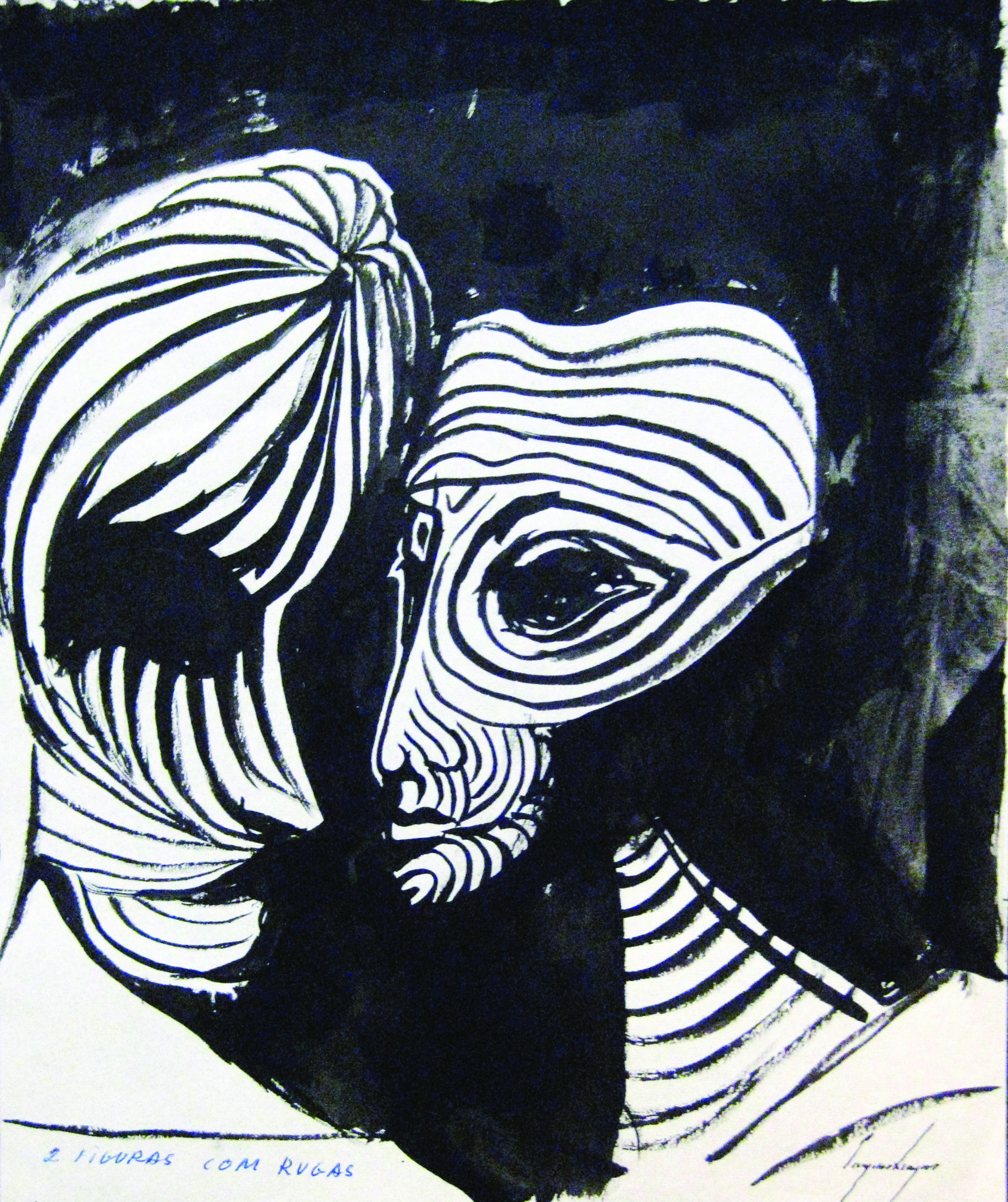 Duas figuras com rugas
